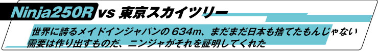 世界に誇るメイドインジャパンの634m、まだまだ日本も捨てたもんじゃない250スポーツだって、終わっちゃいない。ニンジャはそれを証明した