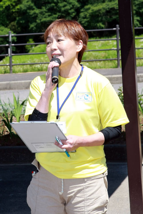 イベント事務局の村上高子さんはライダーズピット白河関『そば処関守亭』を経営する