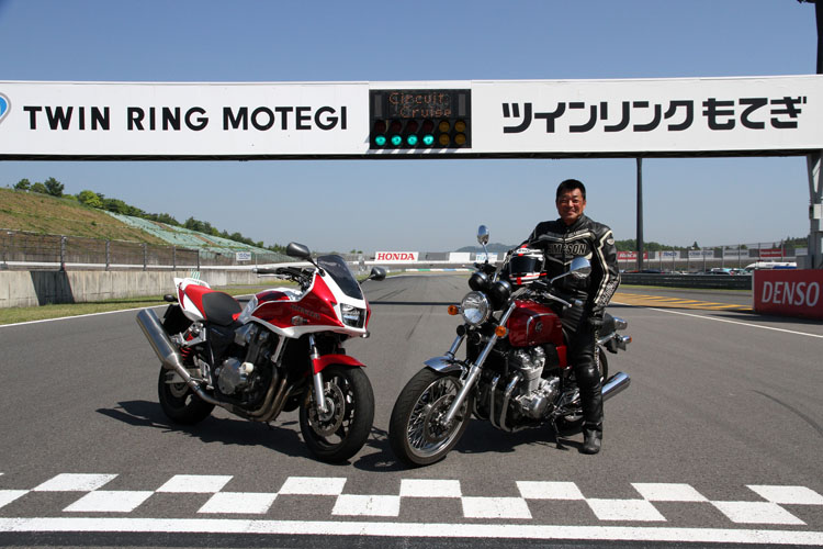 山本さんはレーシングコースは初めての体験だったが、「もっともっとライディングの勉強をしたいですねぇ」と、意欲十分