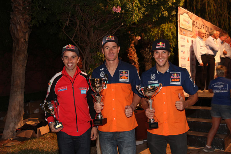 2014年モロッコラリーは1位KTM　マルク・コマ、2位、KTMサム・サンダーランド、3位ホンダ、エルダー・ロドリゲスだった