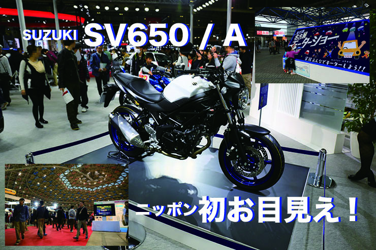 名古屋モーターショーにお目見え 2015/11/20〜23 JAPAN Première　SUZUKI SV650/A<br />
